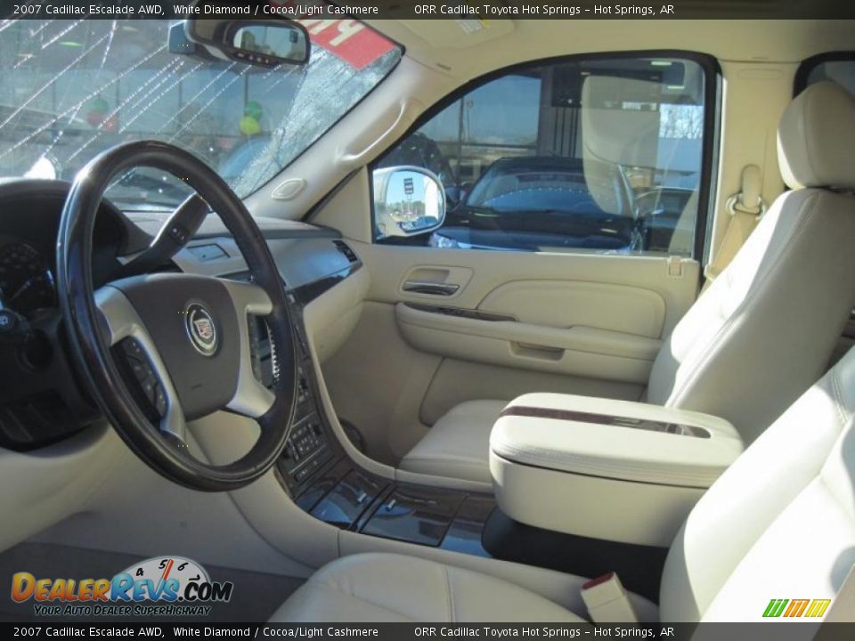 2007 Cadillac Escalade AWD White Diamond / Cocoa/Light Cashmere Photo #10