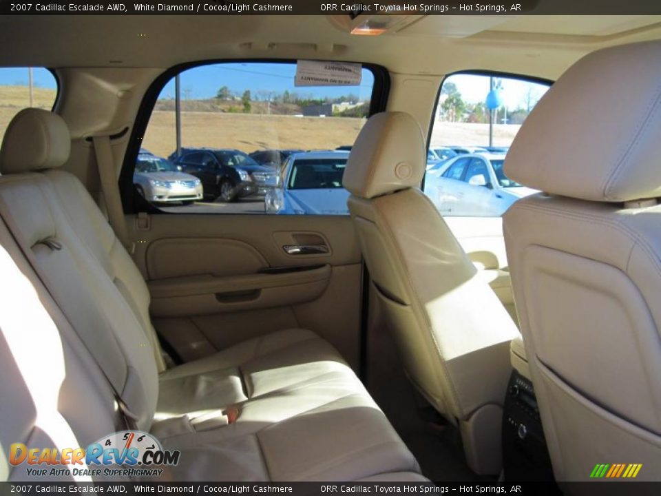 2007 Cadillac Escalade AWD White Diamond / Cocoa/Light Cashmere Photo #19