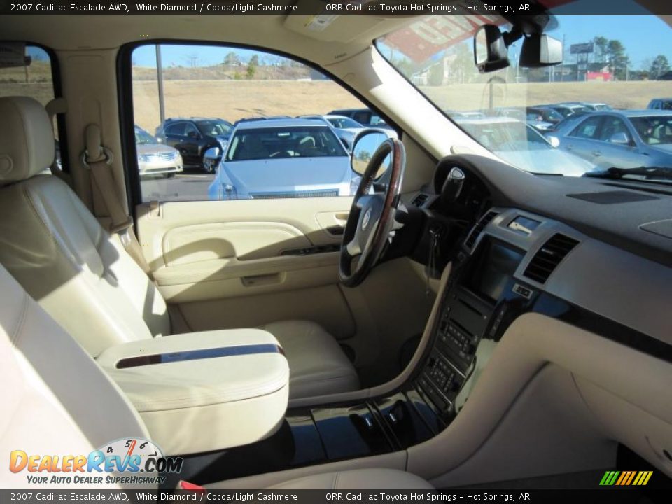 2007 Cadillac Escalade AWD White Diamond / Cocoa/Light Cashmere Photo #20
