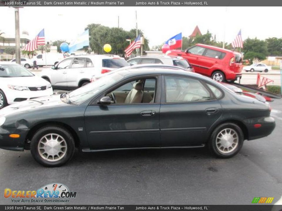 1998 Ford Taurus SE Dark Green Satin Metallic / Medium Prairie Tan Photo #6