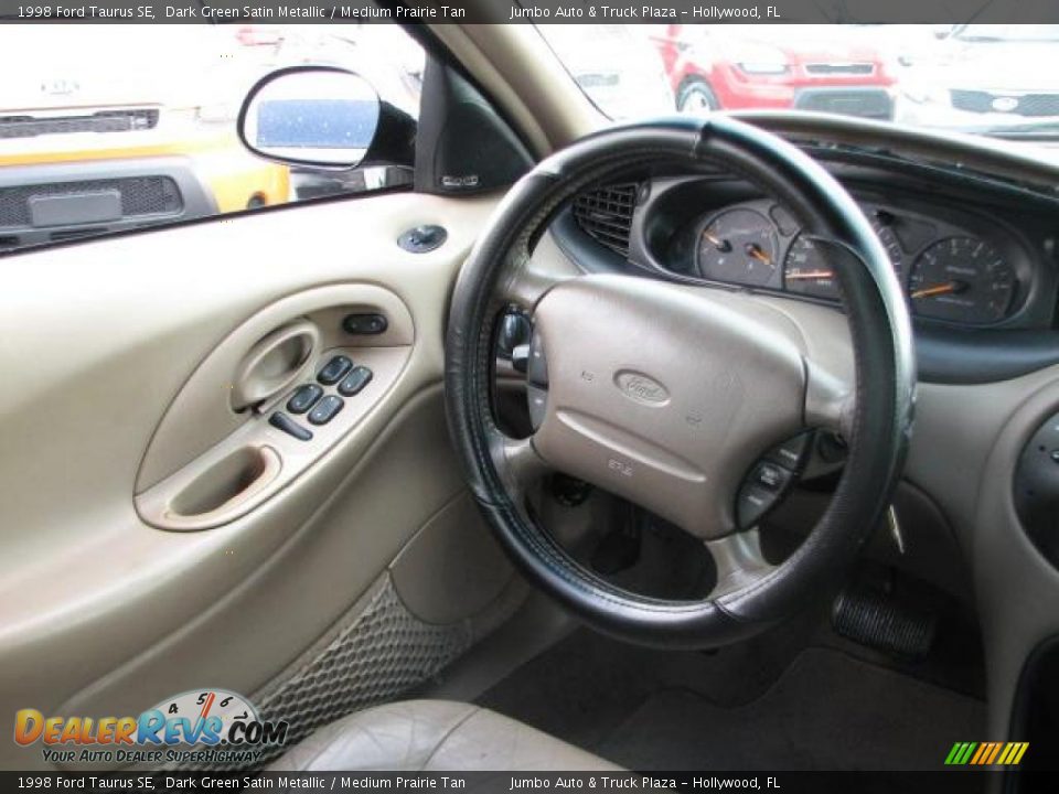 1998 Ford Taurus SE Dark Green Satin Metallic / Medium Prairie Tan Photo #16