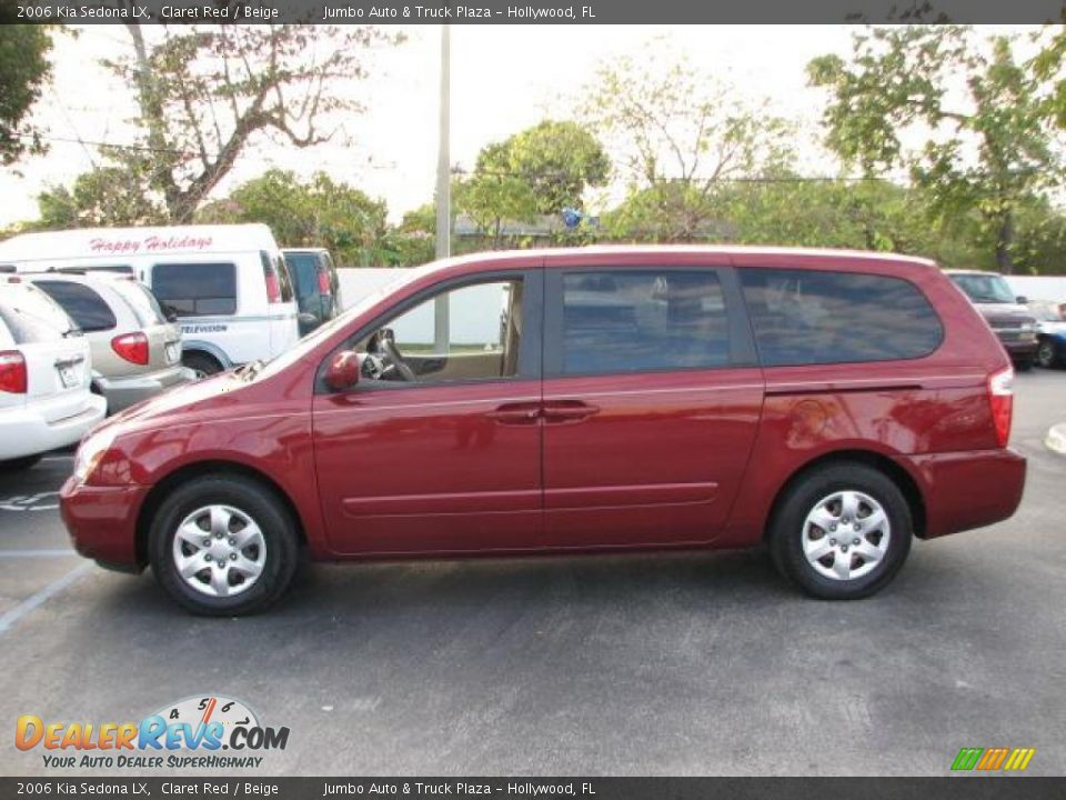 2006 Kia Sedona LX Claret Red / Beige Photo #6