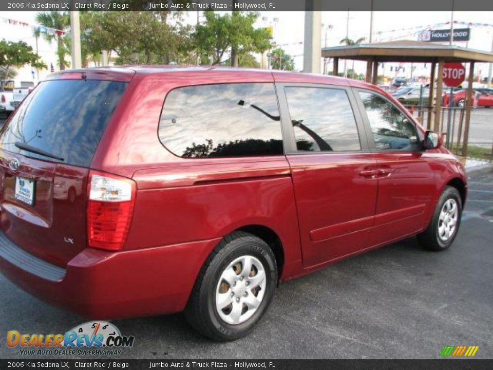2006 Kia Sedona LX Claret Red / Beige Photo #14