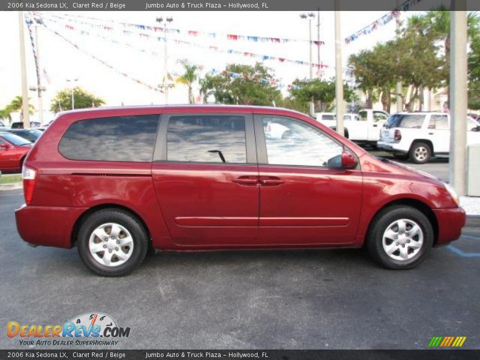 2006 Kia Sedona LX Claret Red / Beige Photo #15