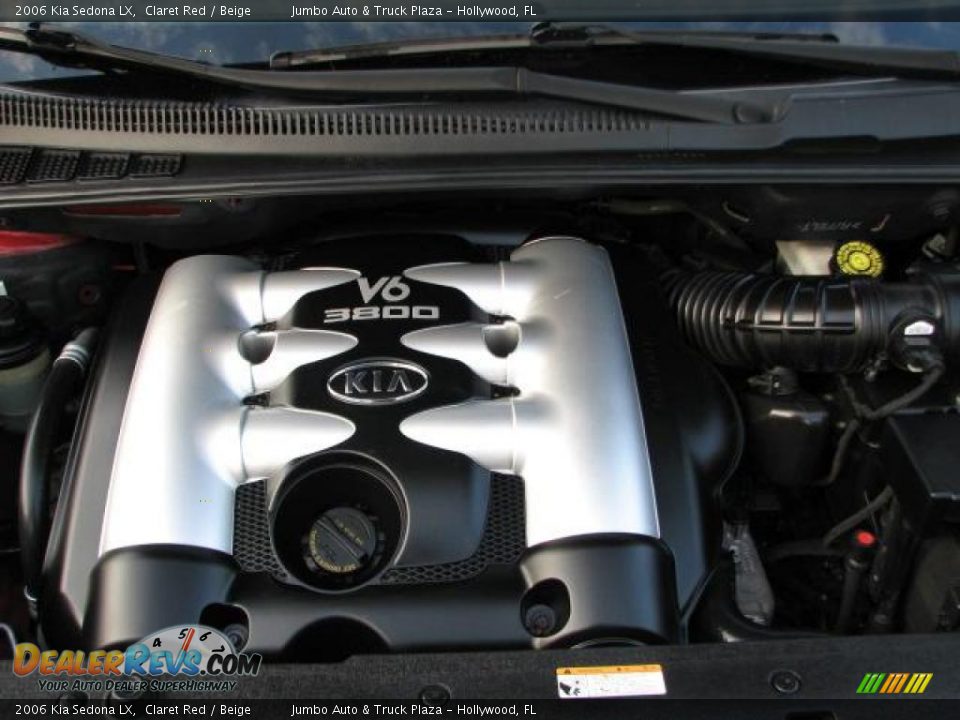 2006 Kia Sedona LX Claret Red / Beige Photo #25