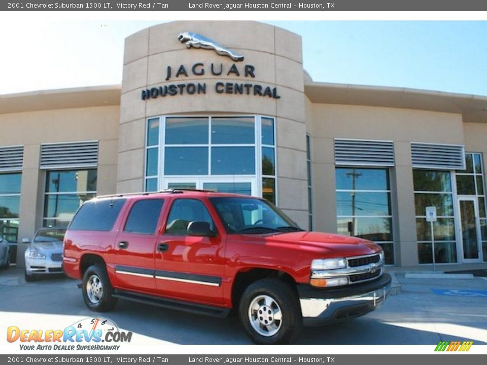 2001 Chevrolet Suburban 1500 LT Victory Red / Tan Photo #1