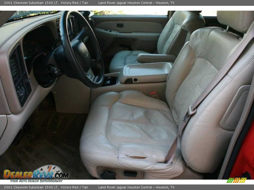 Tan Interior - 2001 Chevrolet Suburban 1500 LT Photo #3