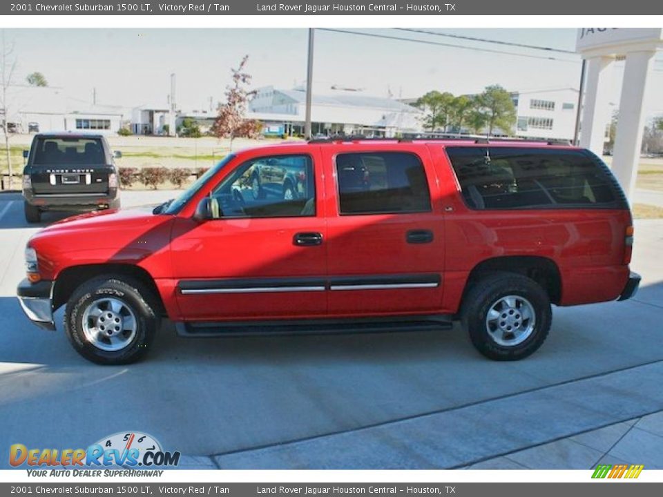 2001 Chevrolet Suburban 1500 LT Victory Red / Tan Photo #8