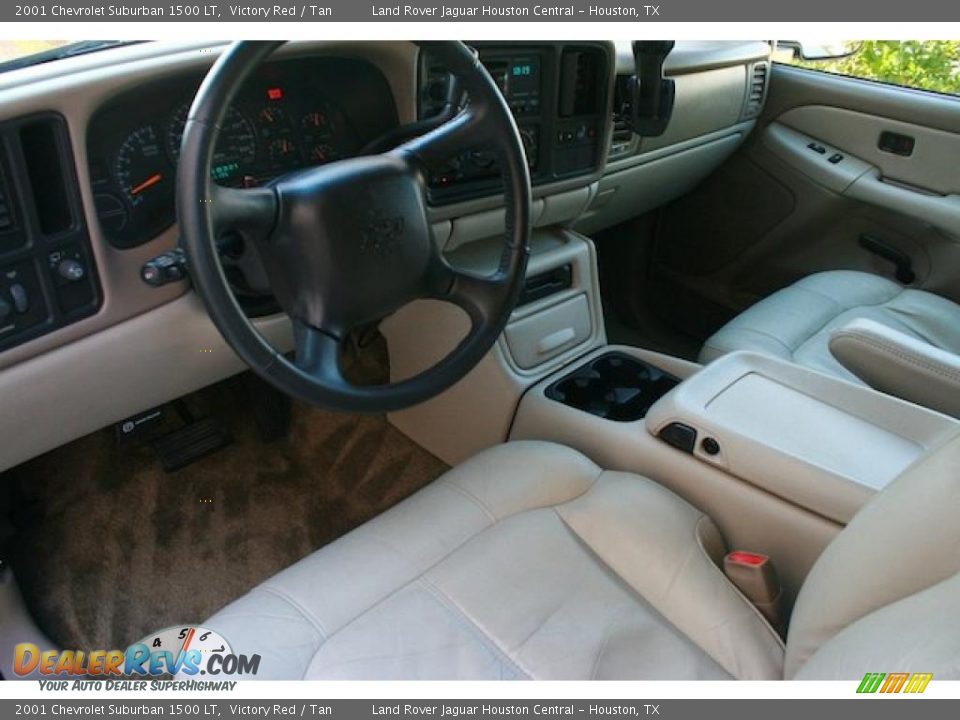 2001 Chevrolet Suburban 1500 LT Victory Red / Tan Photo #16