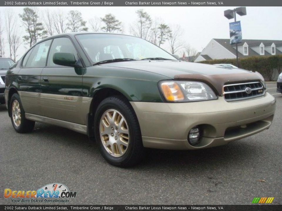 2002 Subaru Outback Limited Sedan Timberline Green / Beige Photo #1
