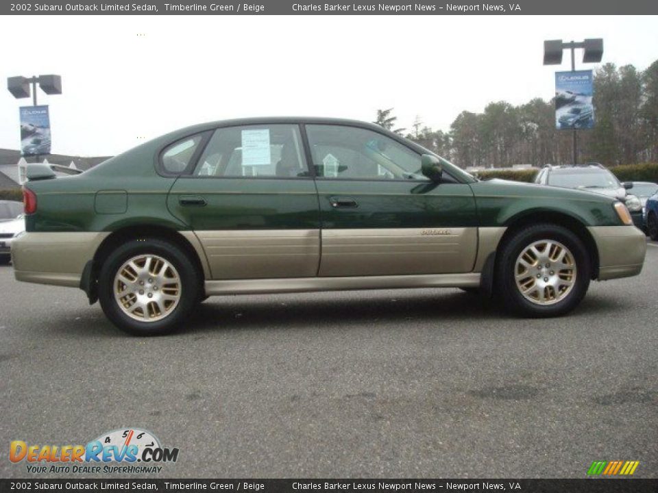 2002 Subaru Outback Limited Sedan Timberline Green / Beige Photo #3
