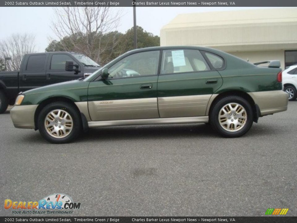 2002 Subaru Outback Limited Sedan Timberline Green / Beige Photo #6