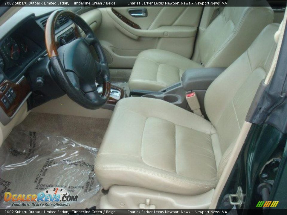 2002 Subaru Outback Limited Sedan Timberline Green / Beige Photo #9