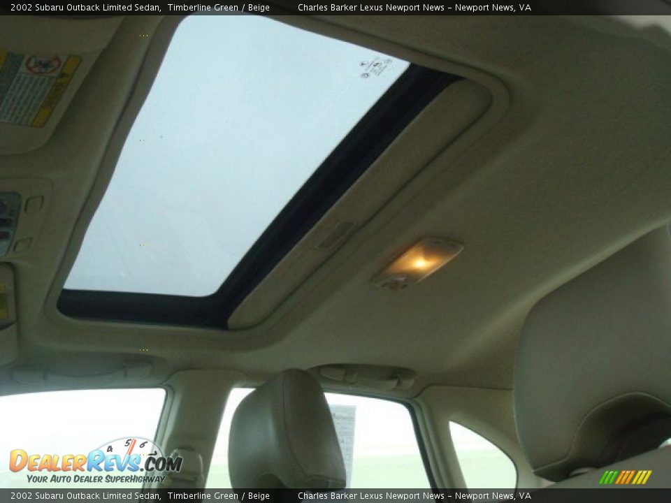 2002 Subaru Outback Limited Sedan Timberline Green / Beige Photo #12
