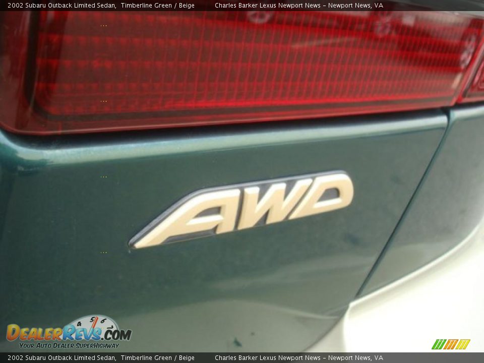 2002 Subaru Outback Limited Sedan Timberline Green / Beige Photo #24