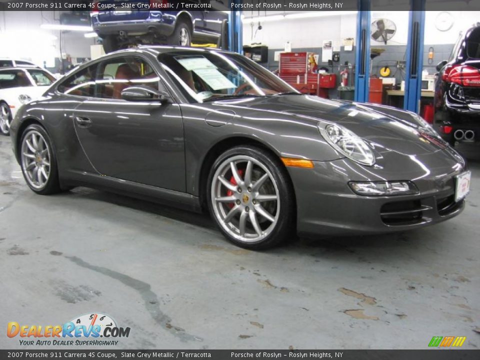 2007 Porsche 911 Carrera 4S Coupe Slate Grey Metallic / Terracotta Photo #8