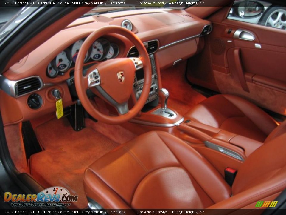 Terracotta Interior - 2007 Porsche 911 Carrera 4S Coupe Photo #10