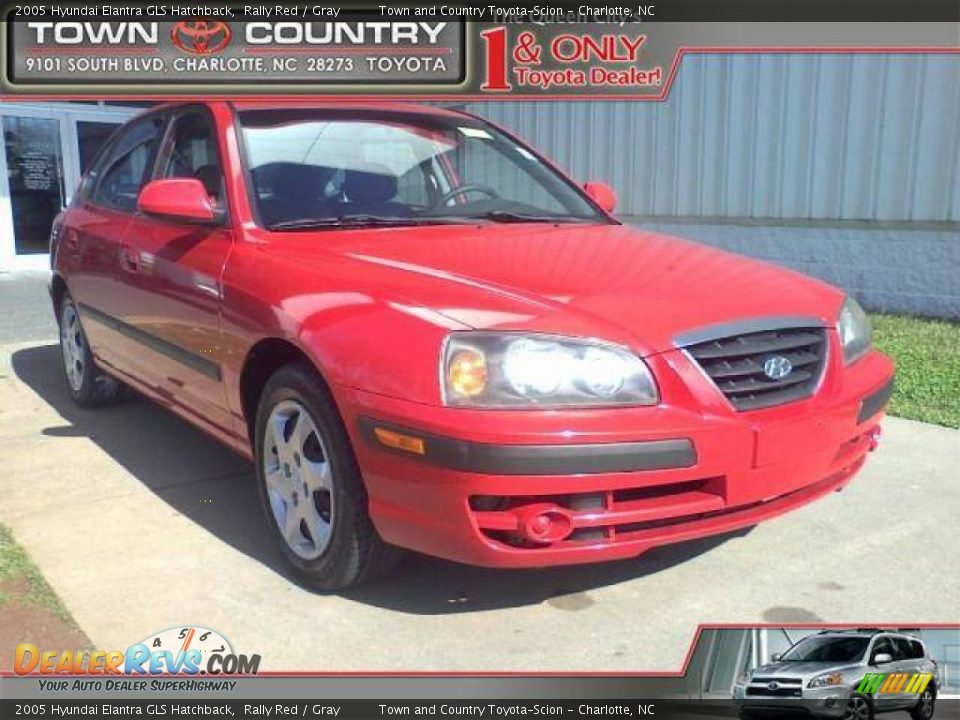 2005 Hyundai Elantra GLS Hatchback Rally Red / Gray Photo #1