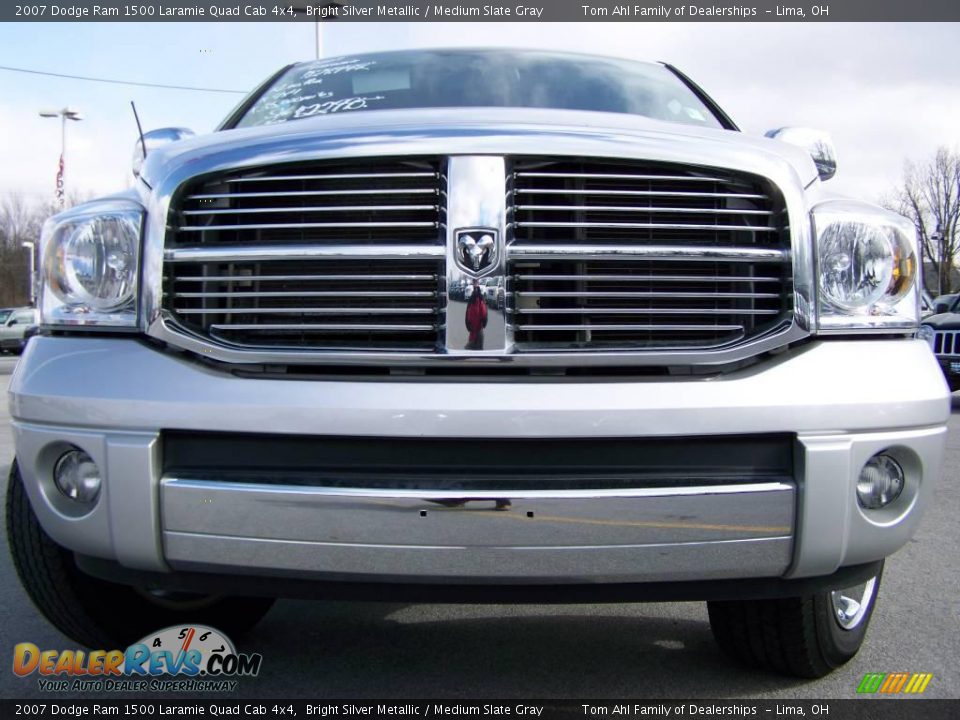 2007 Dodge Ram 1500 Laramie Quad Cab 4x4 Bright Silver Metallic / Medium Slate Gray Photo #3