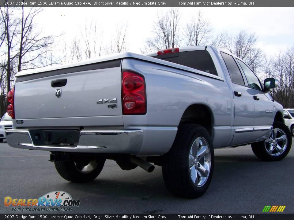 2007 Dodge Ram 1500 Laramie Quad Cab 4x4 Bright Silver Metallic / Medium Slate Gray Photo #5