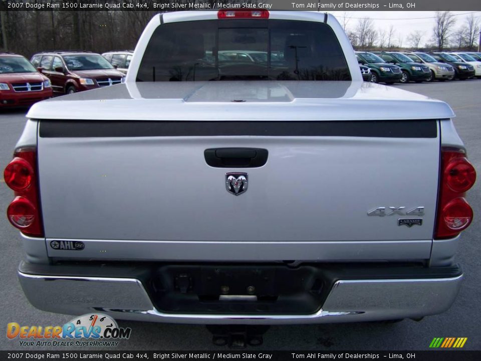 2007 Dodge Ram 1500 Laramie Quad Cab 4x4 Bright Silver Metallic / Medium Slate Gray Photo #6