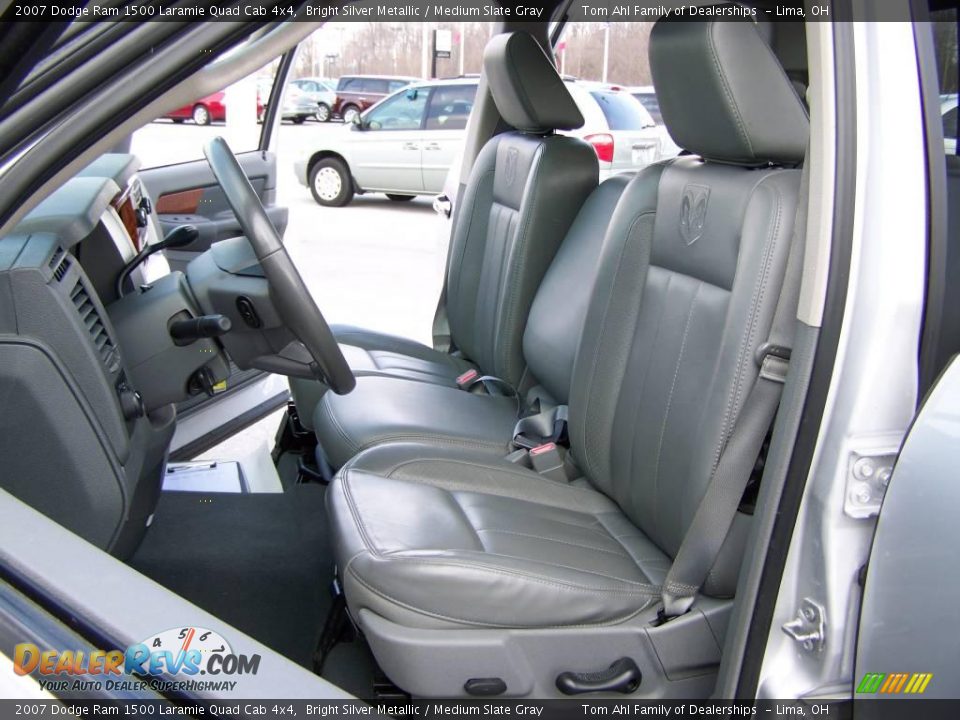 2007 Dodge Ram 1500 Laramie Quad Cab 4x4 Bright Silver Metallic / Medium Slate Gray Photo #10