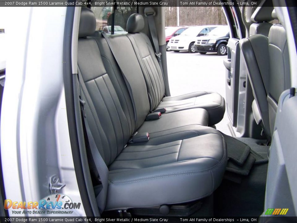 2007 Dodge Ram 1500 Laramie Quad Cab 4x4 Bright Silver Metallic / Medium Slate Gray Photo #12