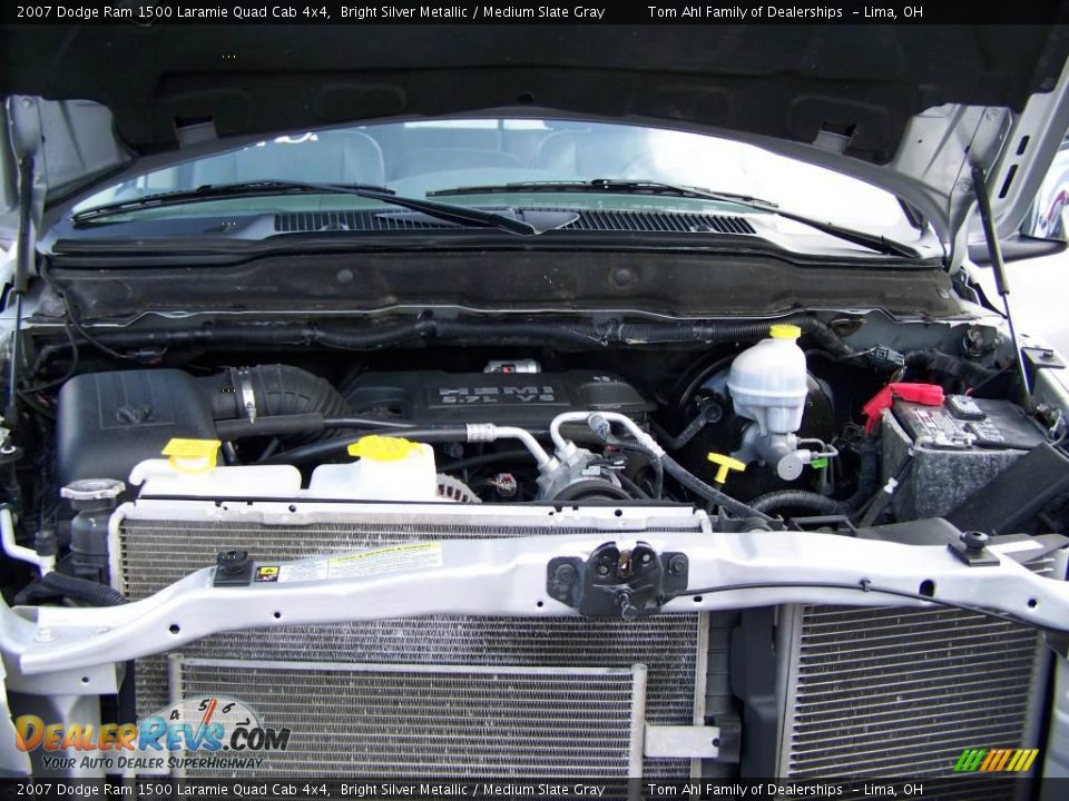 2007 Dodge Ram 1500 Laramie Quad Cab 4x4 Bright Silver Metallic / Medium Slate Gray Photo #16