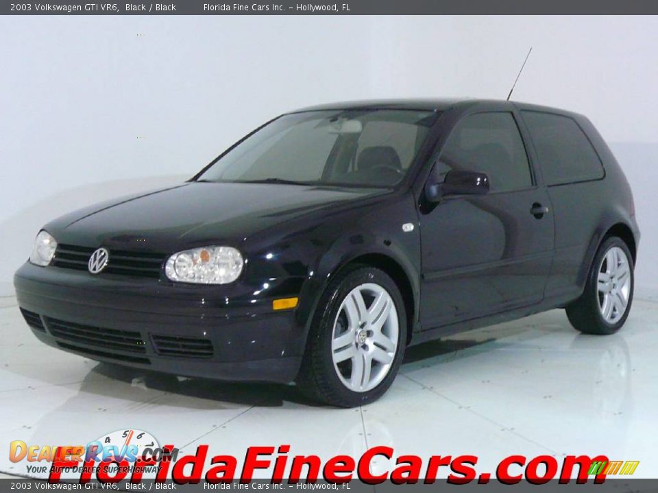 2003 Volkswagen GTI VR6 Black / Black Photo #1