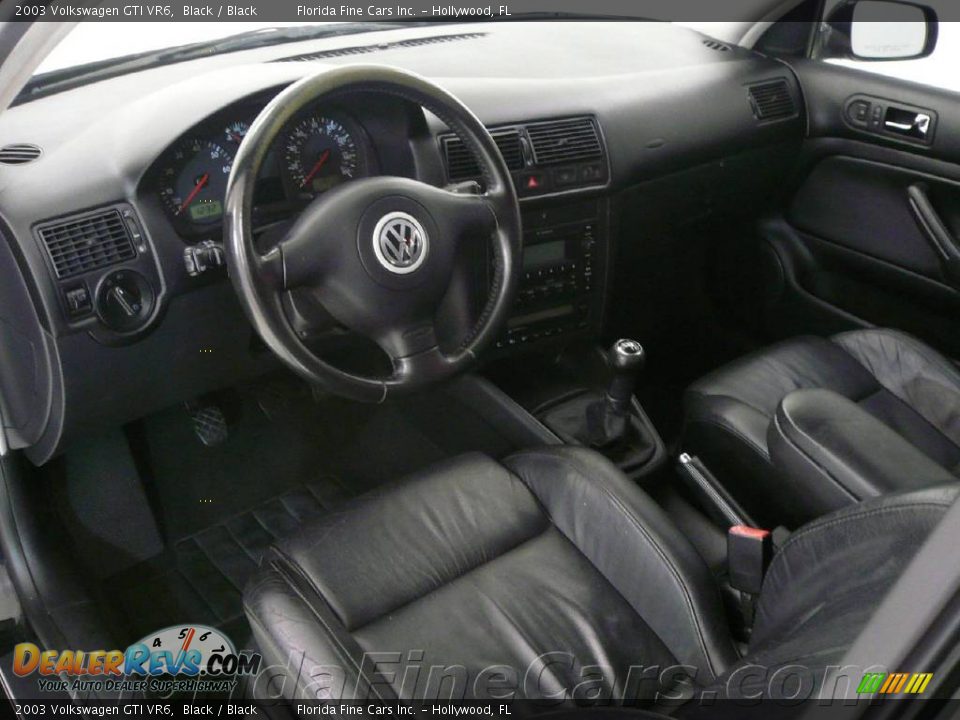 2003 Volkswagen GTI VR6 Black / Black Photo #13