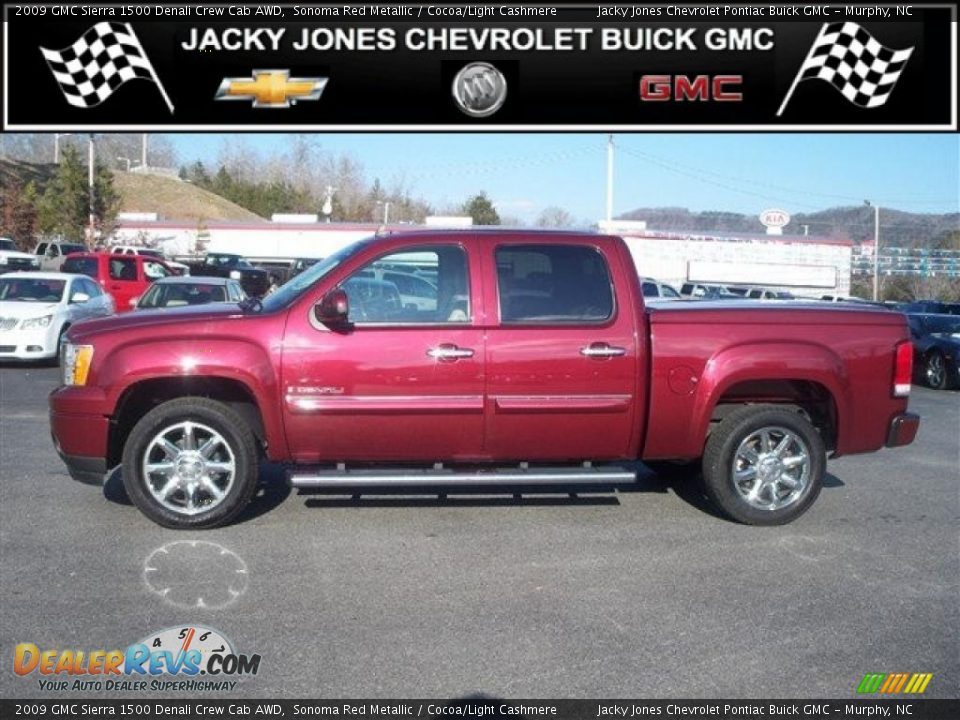 2009 GMC Sierra 1500 Denali Crew Cab AWD Sonoma Red Metallic / Cocoa/Light Cashmere Photo #1