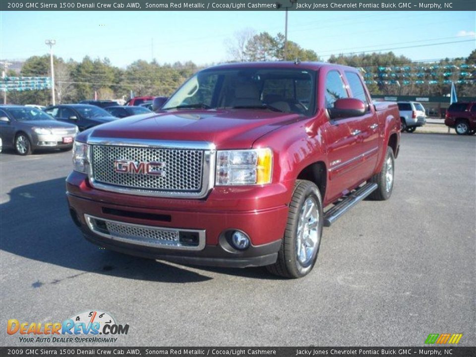 2009 GMC Sierra 1500 Denali Crew Cab AWD Sonoma Red Metallic / Cocoa/Light Cashmere Photo #2