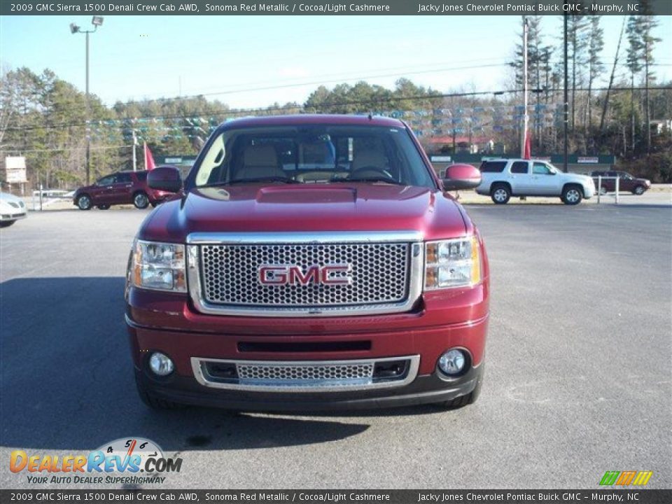 2009 GMC Sierra 1500 Denali Crew Cab AWD Sonoma Red Metallic / Cocoa/Light Cashmere Photo #3