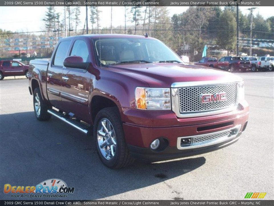 2009 GMC Sierra 1500 Denali Crew Cab AWD Sonoma Red Metallic / Cocoa/Light Cashmere Photo #4