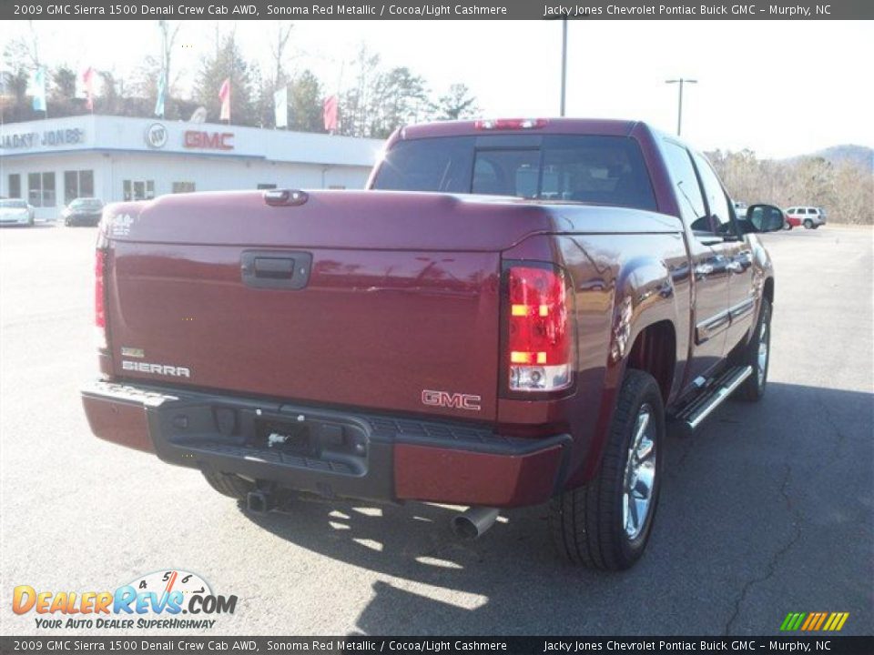 2009 GMC Sierra 1500 Denali Crew Cab AWD Sonoma Red Metallic / Cocoa/Light Cashmere Photo #6