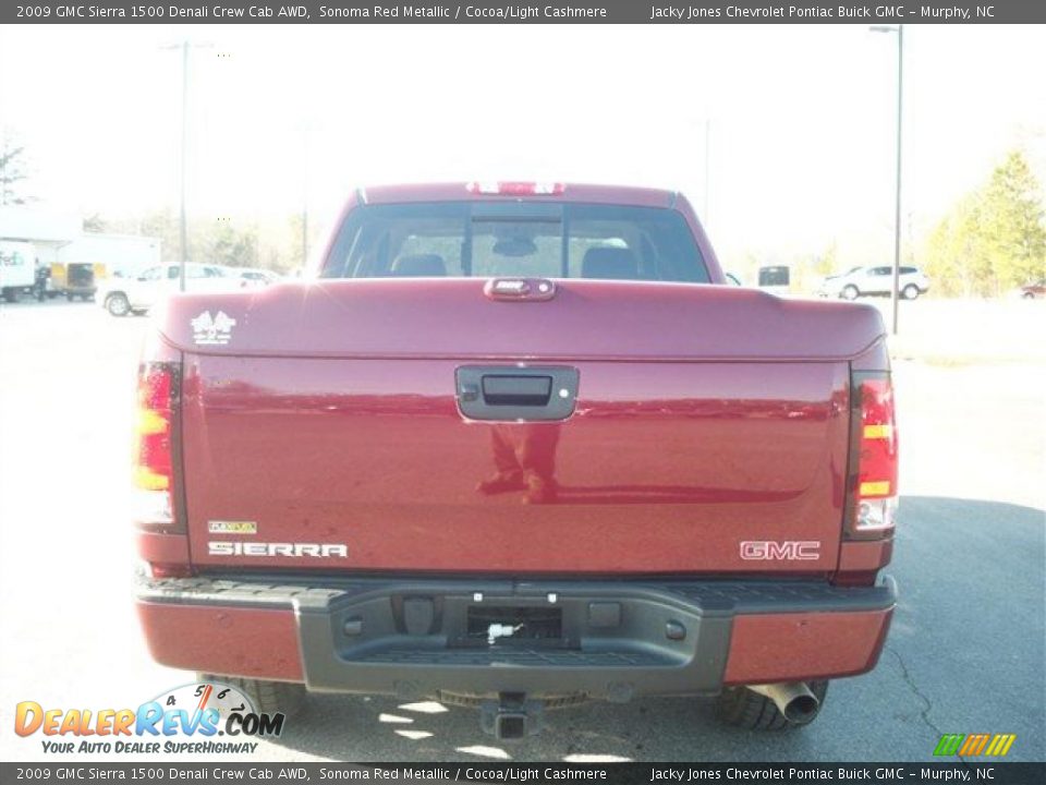 2009 GMC Sierra 1500 Denali Crew Cab AWD Sonoma Red Metallic / Cocoa/Light Cashmere Photo #7