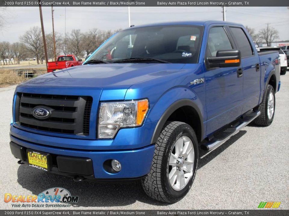 2009 Ford F150 FX4 SuperCrew 4x4 Blue Flame Metallic / Black/Medium