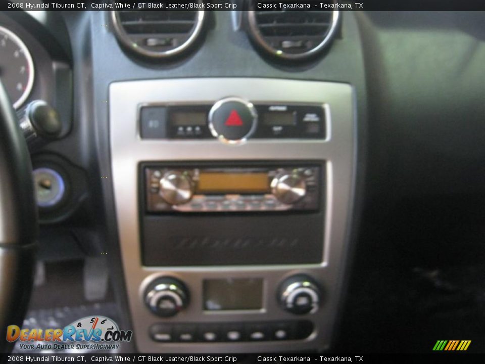 2008 Hyundai Tiburon GT Captiva White / GT Black Leather/Black Sport Grip Photo #10