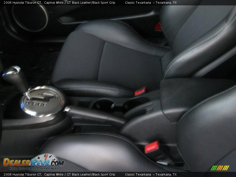 2008 Hyundai Tiburon GT Captiva White / GT Black Leather/Black Sport Grip Photo #13