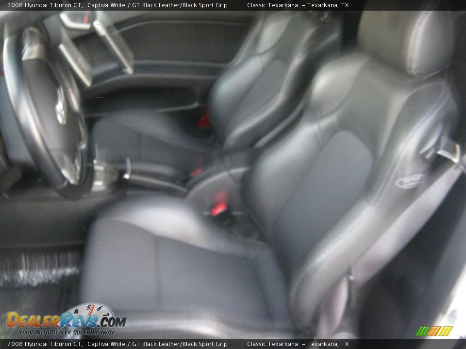 GT Black Leather/Black Sport Grip Interior - 2008 Hyundai Tiburon GT Photo #14