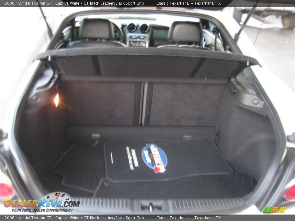 2008 Hyundai Tiburon GT Captiva White / GT Black Leather/Black Sport Grip Photo #18