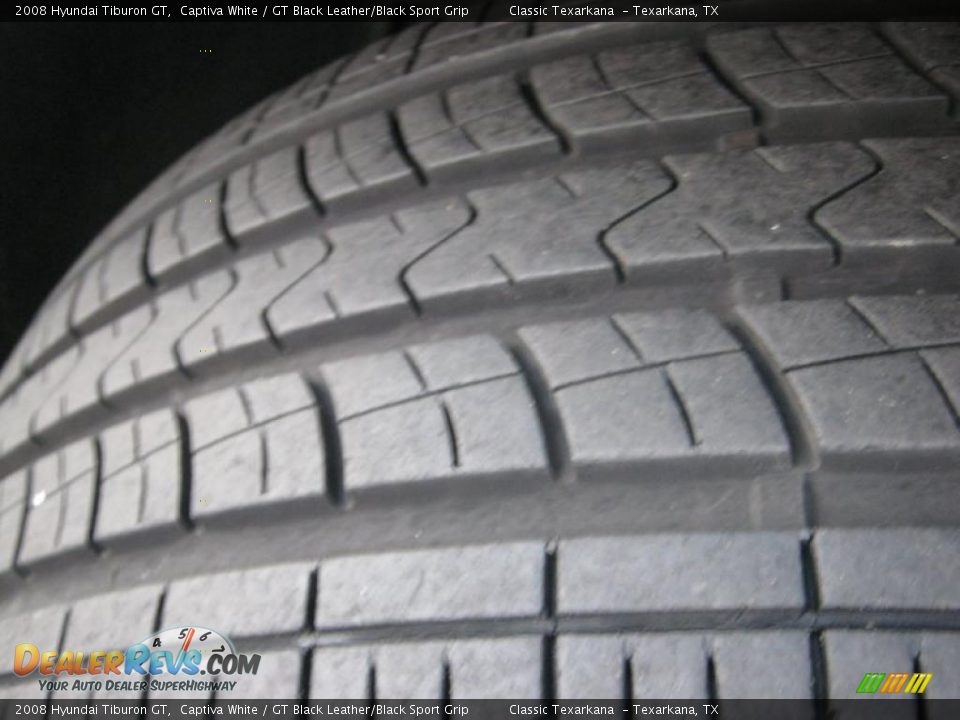 2008 Hyundai Tiburon GT Captiva White / GT Black Leather/Black Sport Grip Photo #20