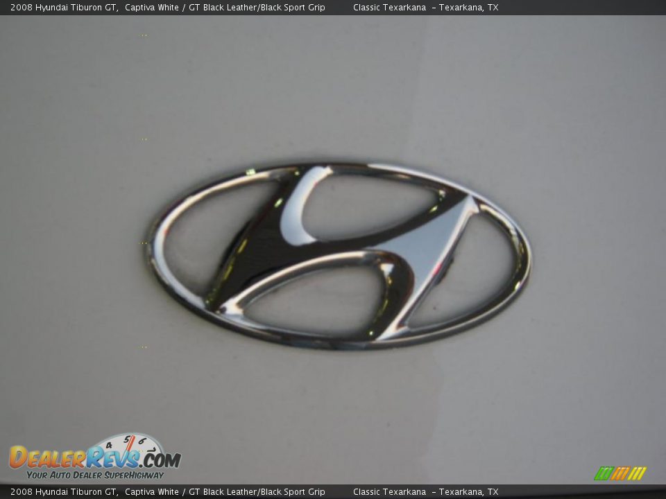 2008 Hyundai Tiburon GT Captiva White / GT Black Leather/Black Sport Grip Photo #23