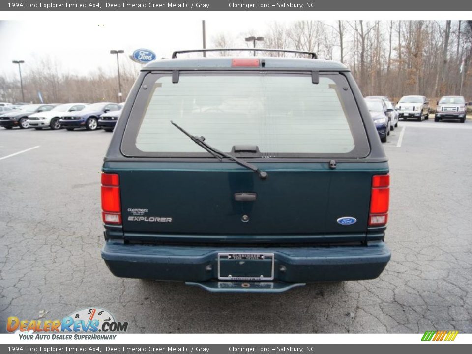 1994 Ford Explorer Limited 4x4 Deep Emerald Green Metallic / Gray Photo #4