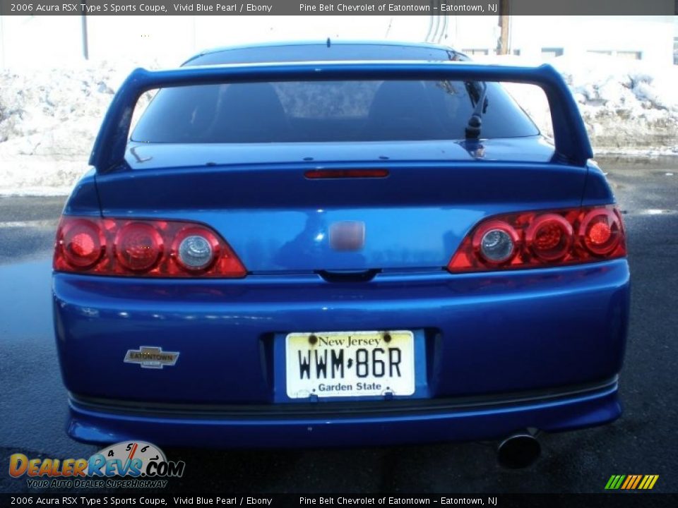 2006 Acura RSX Type S Sports Coupe Vivid Blue Pearl / Ebony Photo #6