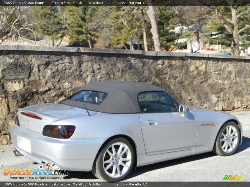 2005 Honda S2000 Roadster Sebring Silver Metallic / Red/Black Photo #6