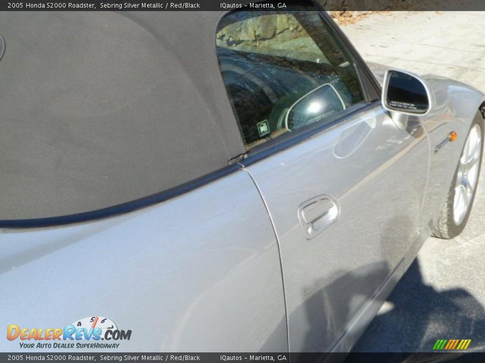 2005 Honda S2000 Roadster Sebring Silver Metallic / Red/Black Photo #11