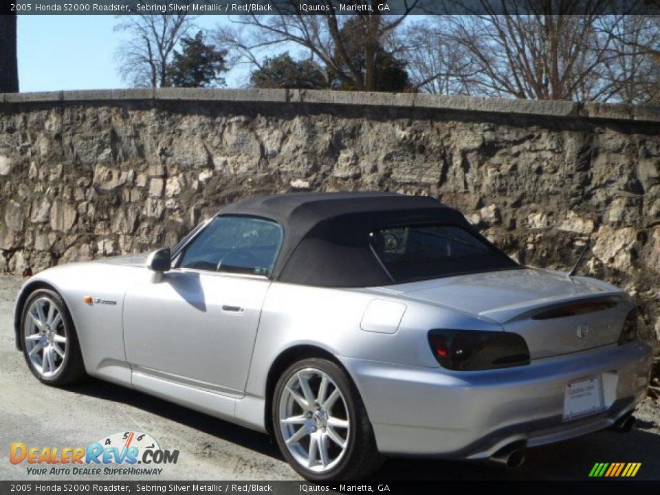 2005 Honda S2000 Roadster Sebring Silver Metallic / Red/Black Photo #15