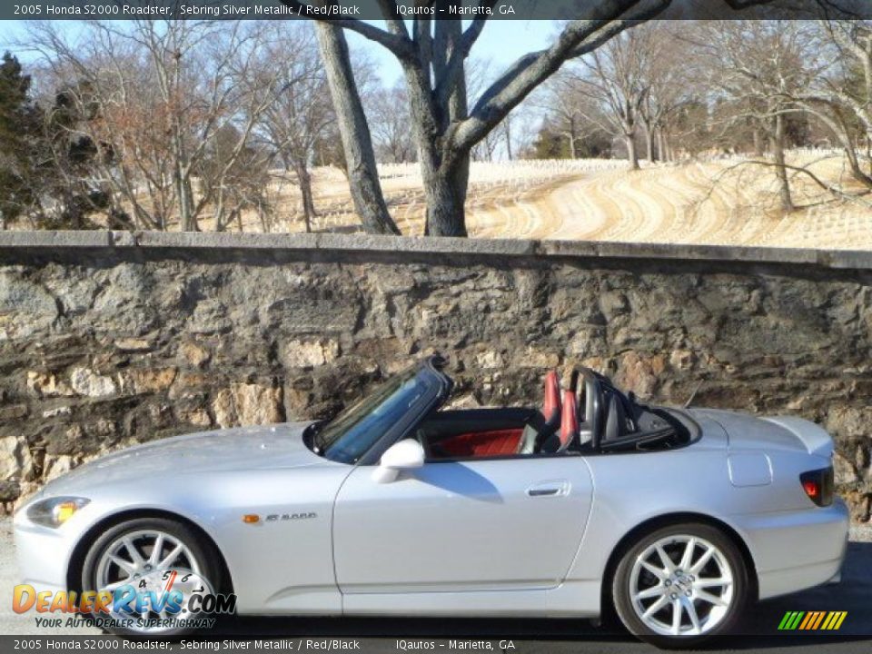 2005 Honda S2000 Roadster Sebring Silver Metallic / Red/Black Photo #19