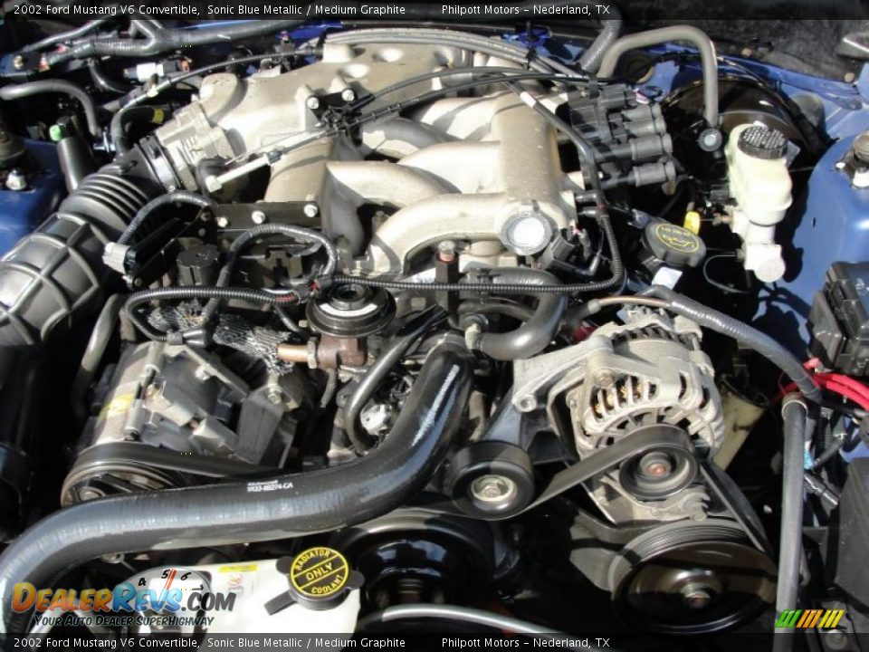 2002 Ford Mustang V6 Convertible 3.8 Liter OHV 12-Valve V6 Engine Photo #20